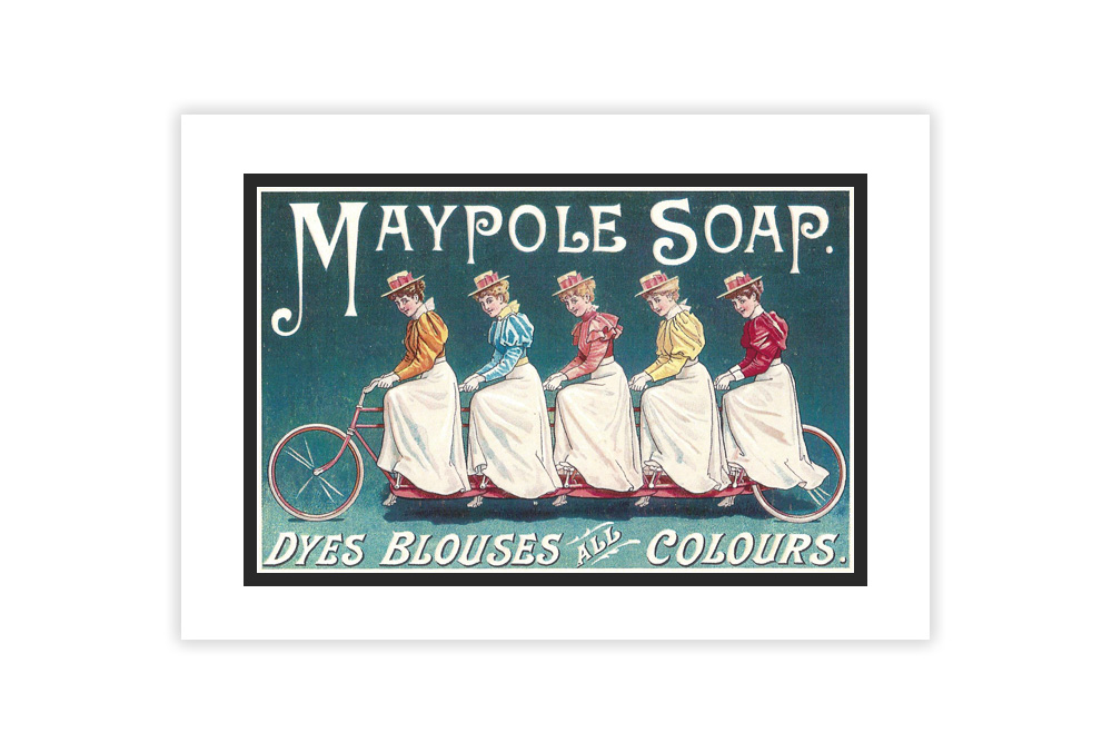 Maypole Soap Vintage Cycling Print