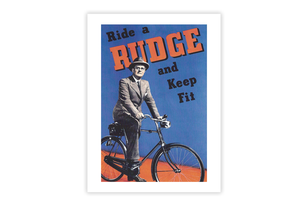 Ride a Rudge Vintage Cycling Print