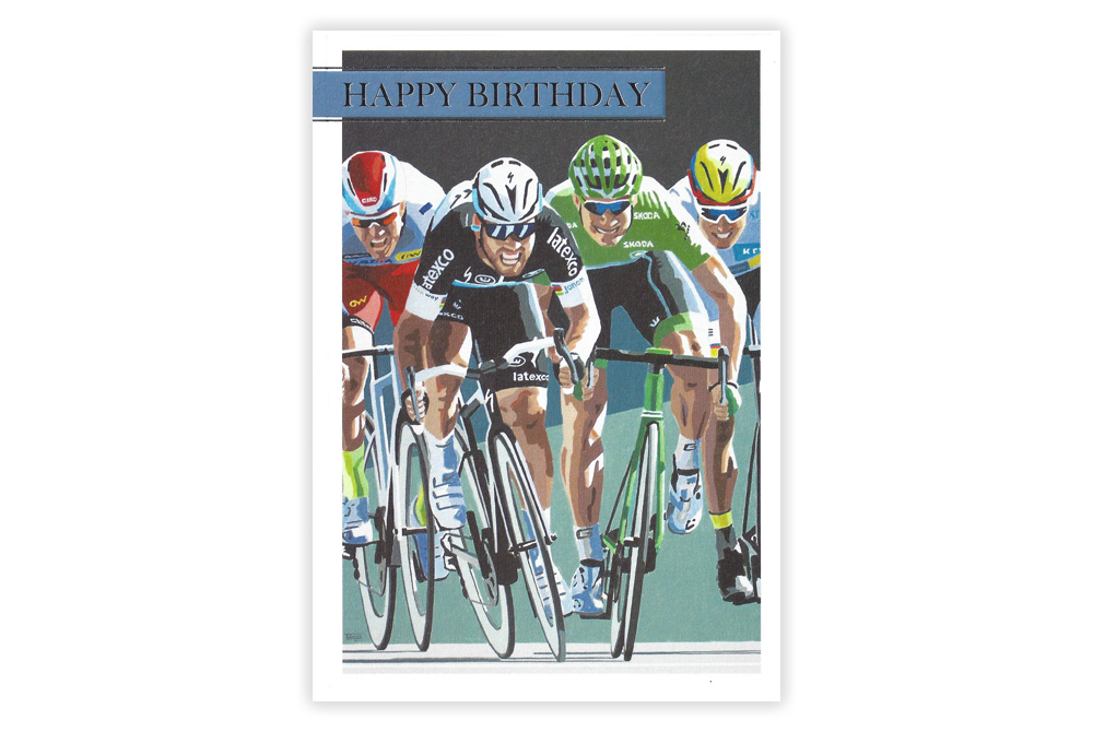 Cavendish Racing Bicycle Birthday Card