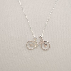 Sterling Silver Women’s Bicycle Necklace