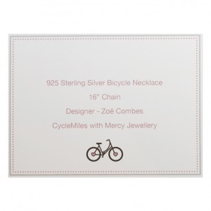 Sterling Silver Women’s Bicycle Necklace