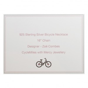 Sterling Silver Women’s Bicycle Necklace