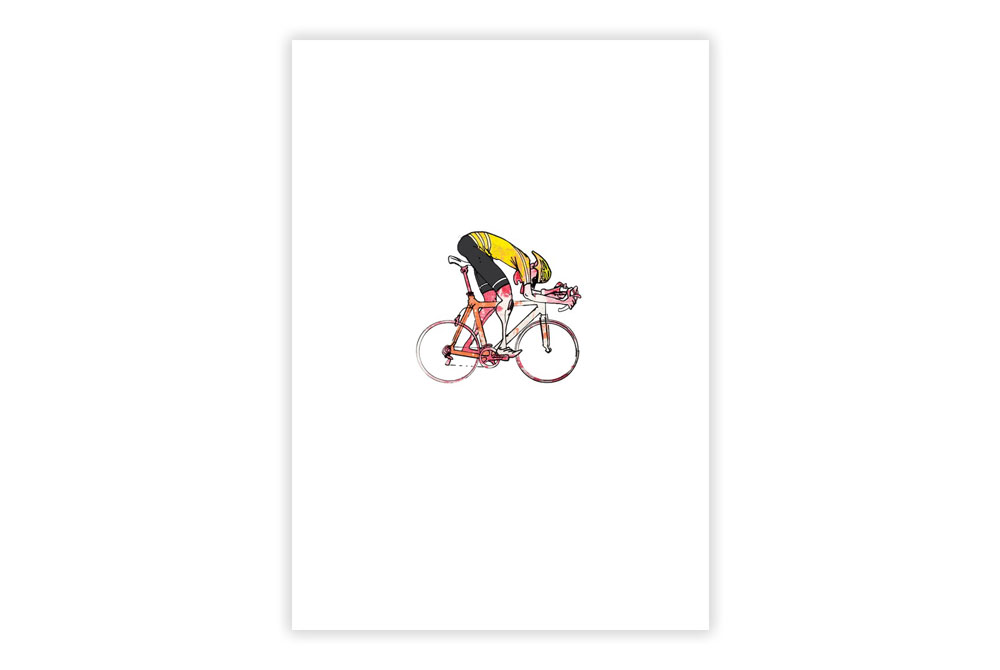 Lone Racer 10 Cycling Print – Simon Spilsbury