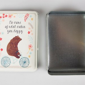 Bear on a Bicycle Tin