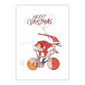 Merry Christmas Bicycle Christmas Card - Simon Spilsbury