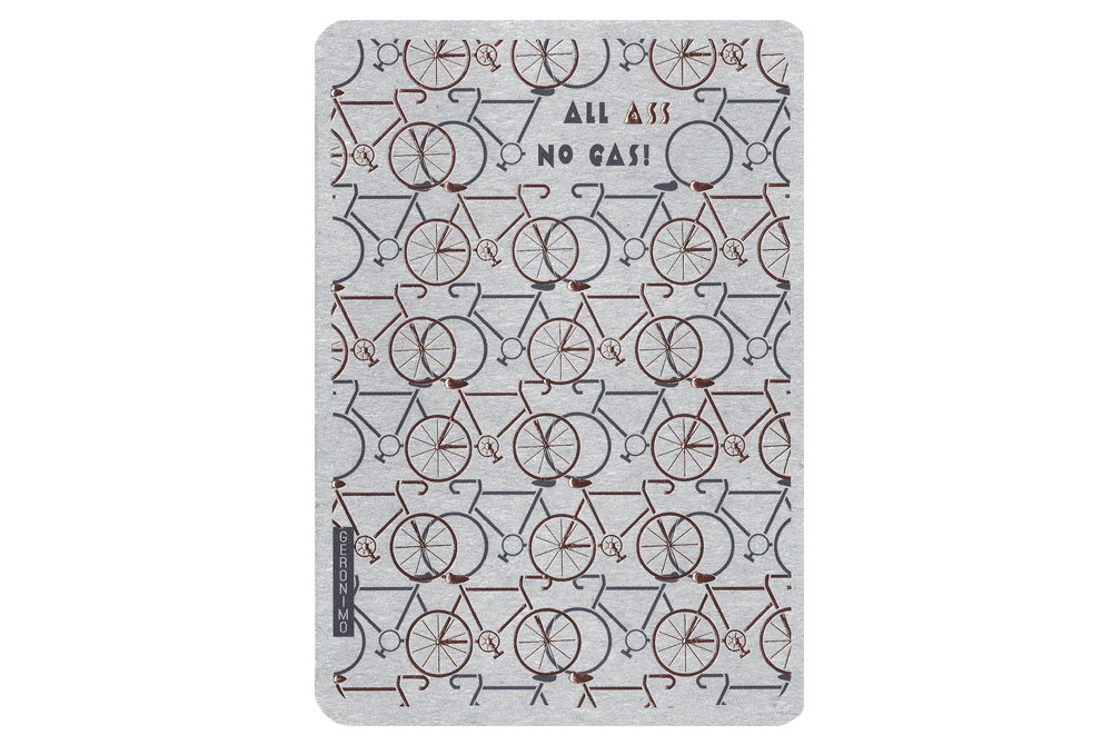 All Ass No Gas Bicycle Greeting Card