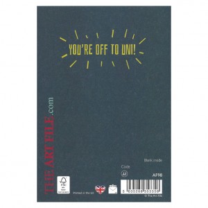 Congratulations You’re Off to Uni Bicycle Greeting Card