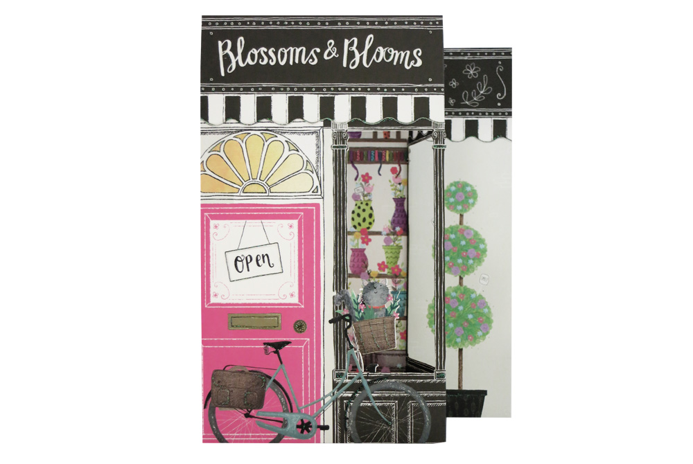 Blossoms & Blooms Bicycle Greeting Card