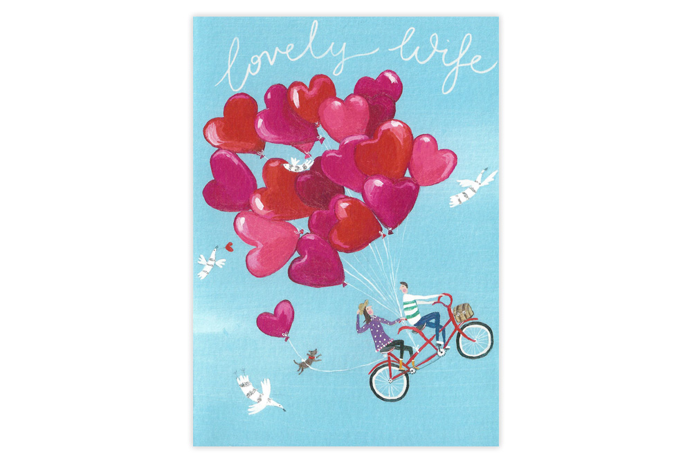 Lovely Wife Tandem Birthday Card