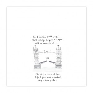 Tower Bridge Bicycle Greeting Card