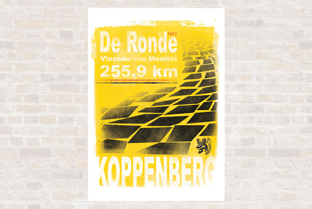 De Ronde Cycling Print by Gareth Llewhellin