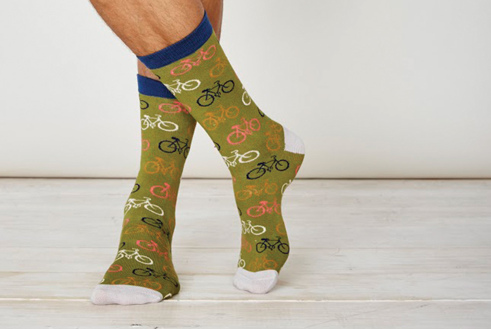 Men’s Bamboo Bicycle Socks – Olive