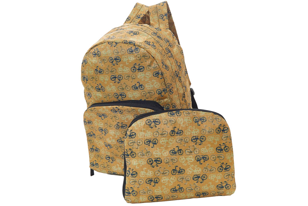 Mustard Foldable Vintage Bicycle Backpack