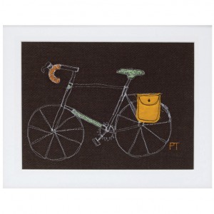 Poppy Treffry Embroidered Touring Bicycle Print