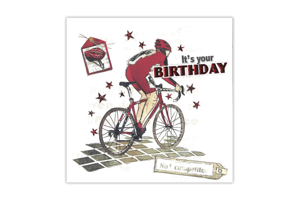 Racing Bicycle Birthday Card