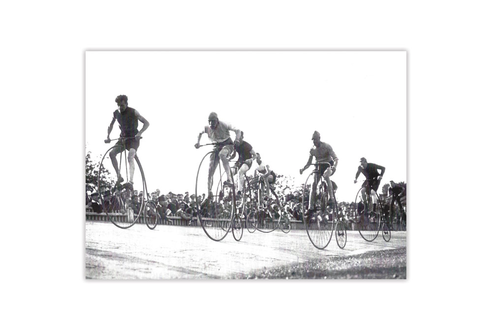 Penny Farthing Race Bicycle Greeting Card