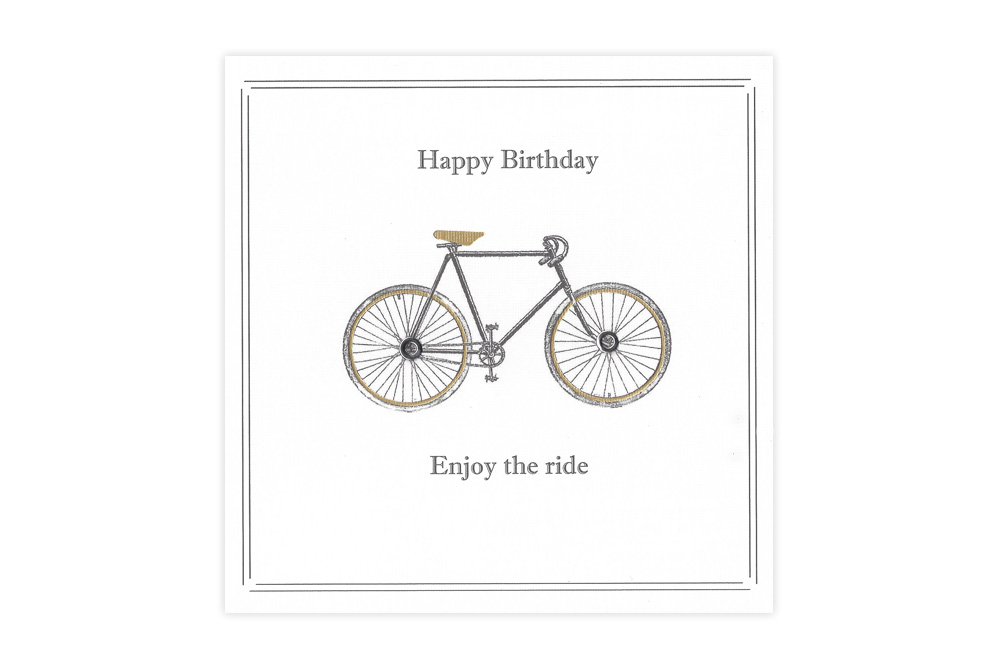 Vintage Racing Bicycle Birthday Card