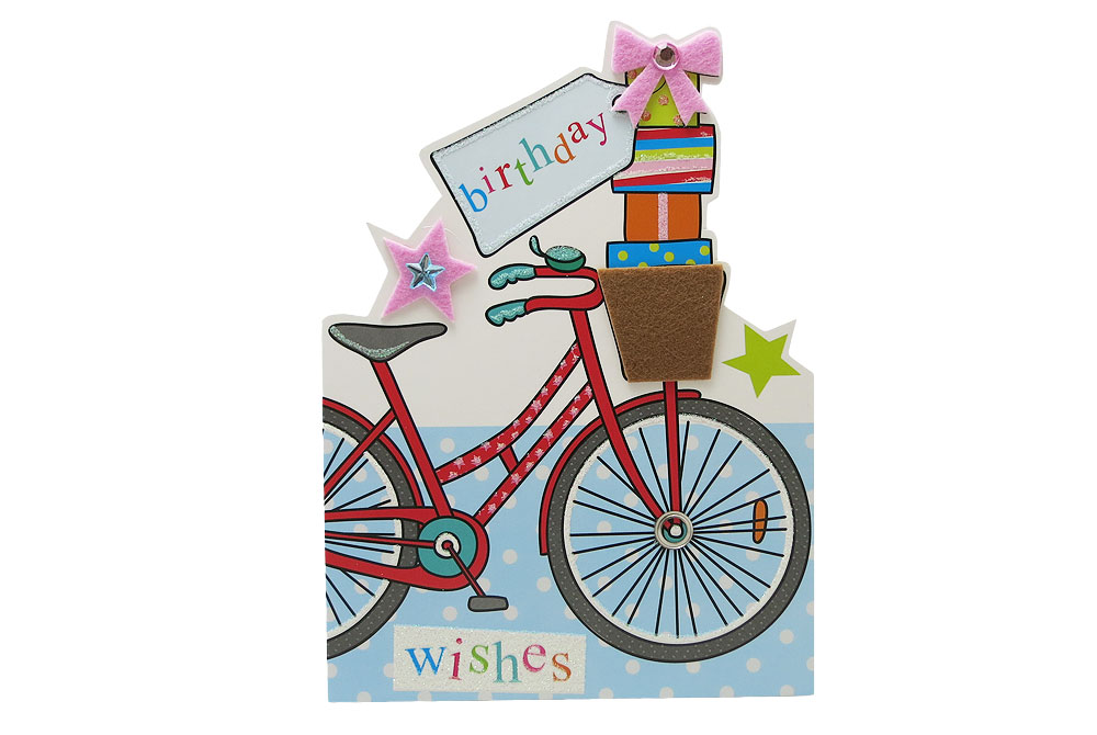 Birthday Wishes Bicycle Birthday Card