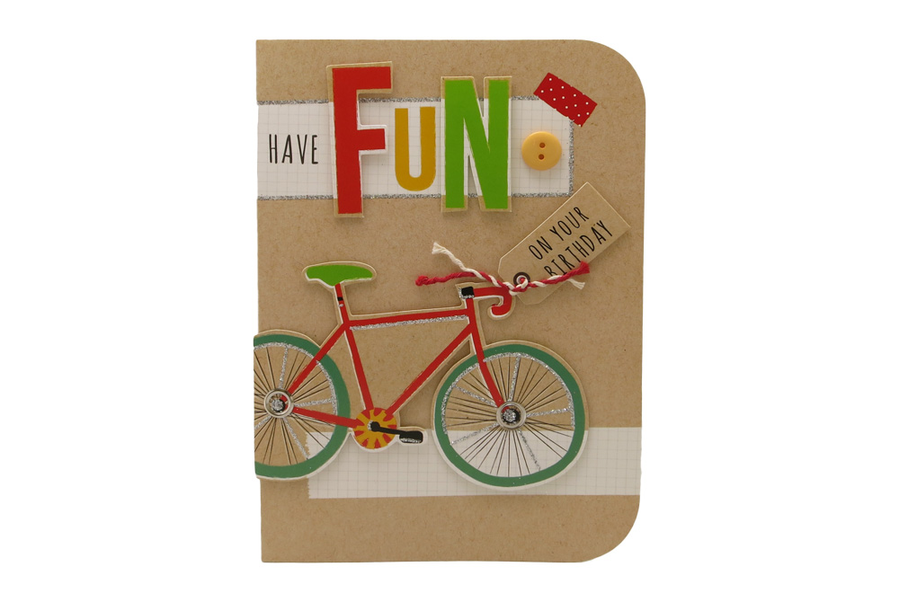 Have Fun Racing Bicycle Birthday Card