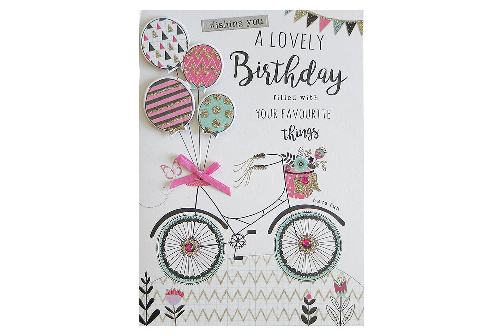 Favourite Things Bicycle Birthday Card