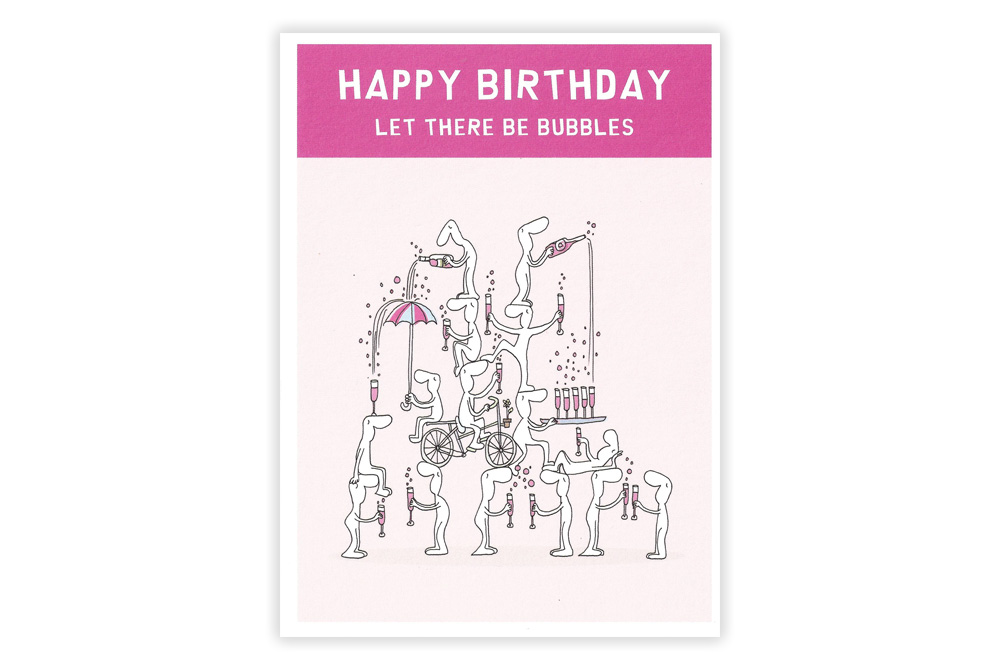 Let There Be Bubbles Bicycle Birthday Card