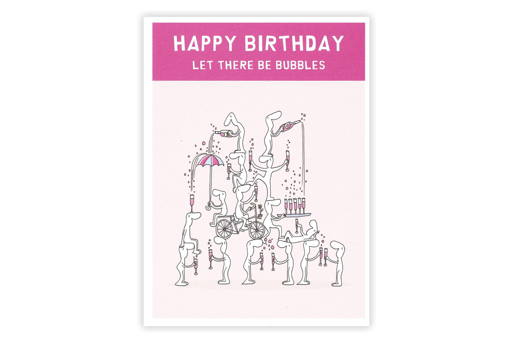 Let There Be Bubbles Bicycle Birthday Card