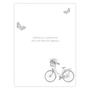 Extra Large Happy Bicycle Birthday Card
