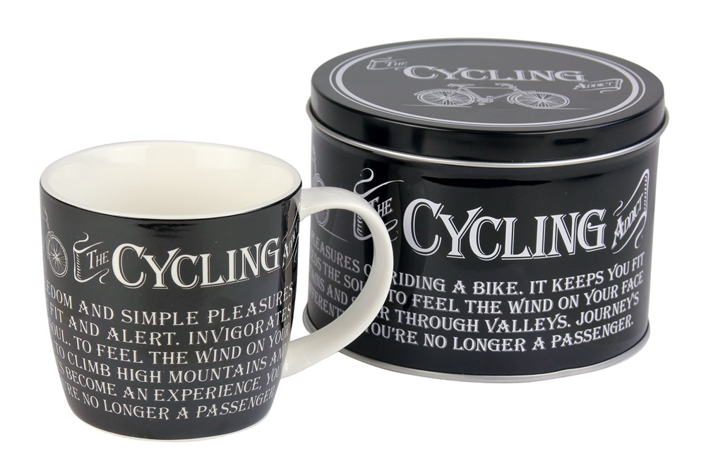 The Cycling Addict Bicycle Mug and Tin