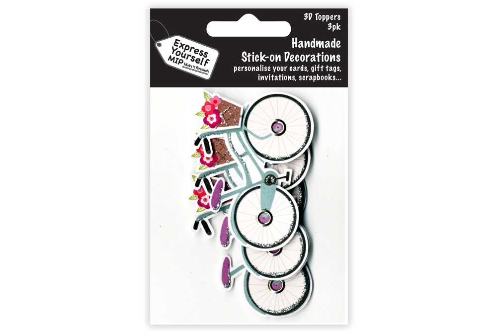 Stick on Shopper Bicycle Toppers Decorations