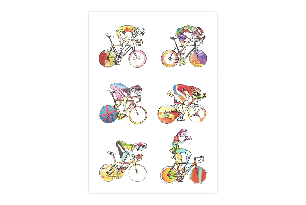 Roadies 1 Bicycle Greeting Card – Simon Spilsbury