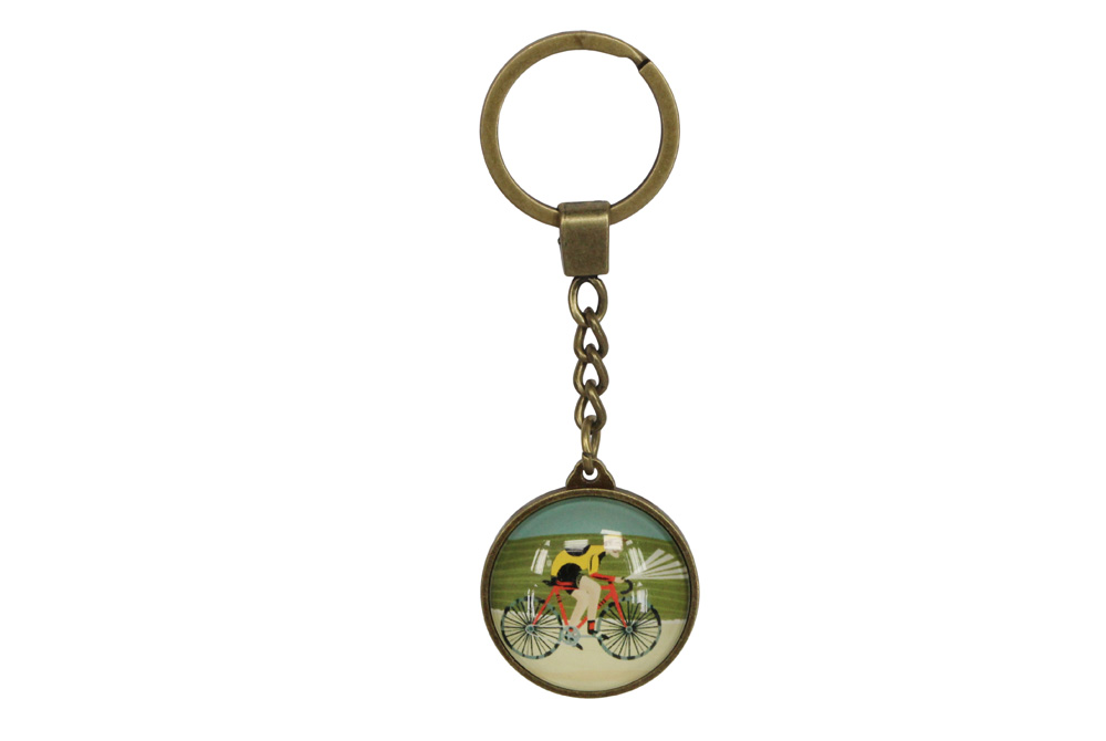 Vintage Cyclist Keyring