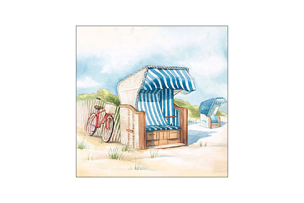 Ride to the Beach Bicycle Napkins