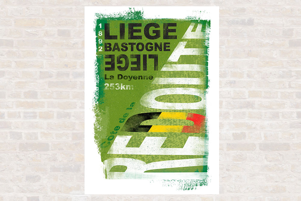 Liege Bastogne Liege Cycling Print by Gareth Llewhellin