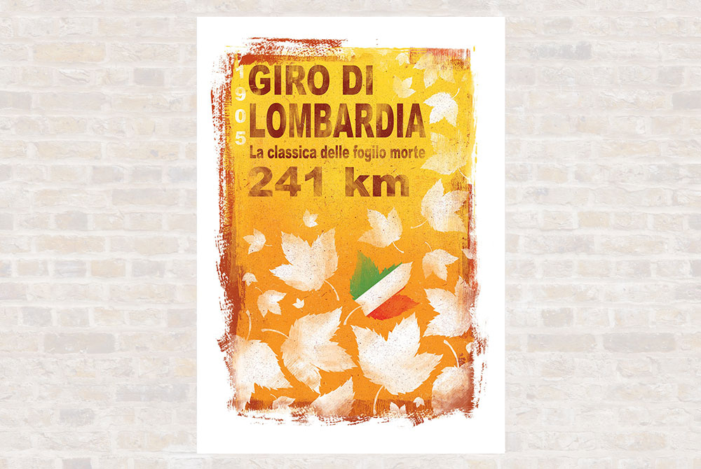 Giro de Lombardia Cycling Print by Gareth Llewhellin