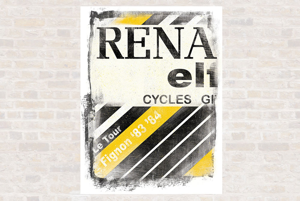 Renault Elf Cycling Print by Gareth Llewhellin