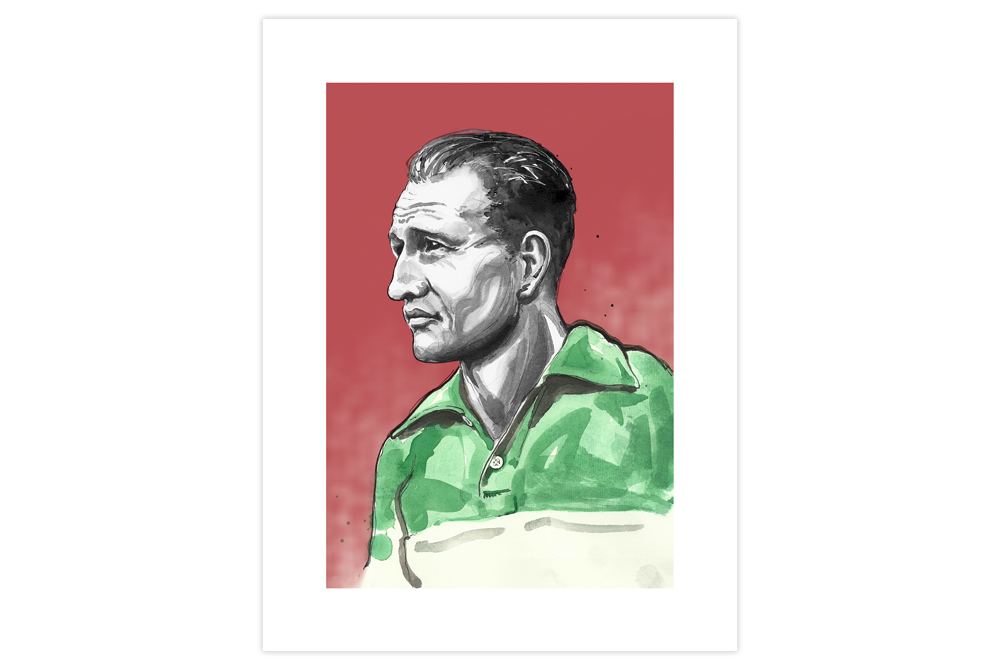 Gino Bartali Cycling Print by Richard Long