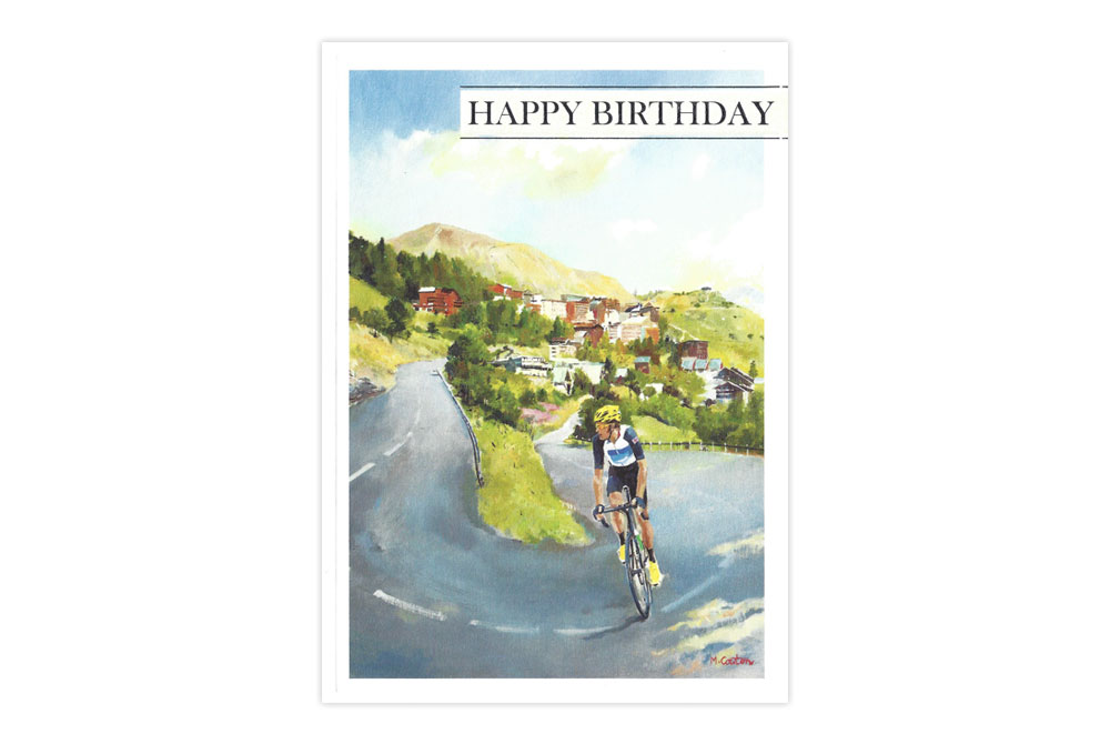 Wiggo Racing Bicycle Birthday Card