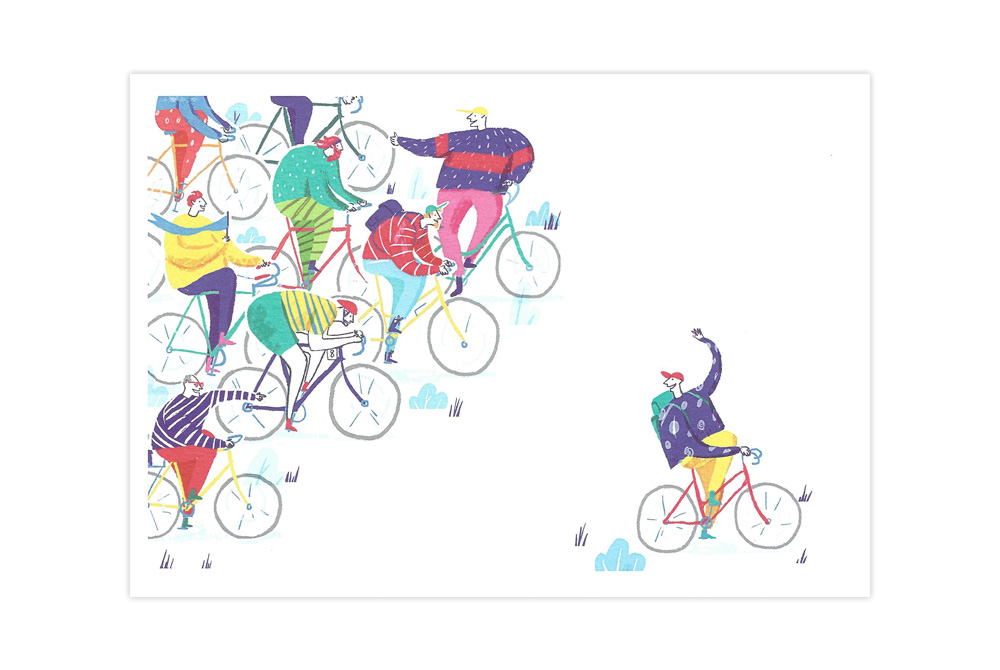 Let’s Ride Bicycle Greeting Card