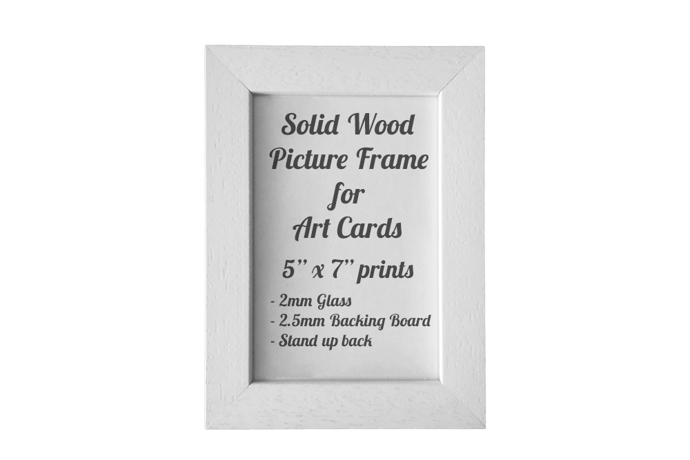 White Picture Frame for 5″ x 7″ Greeting Cards