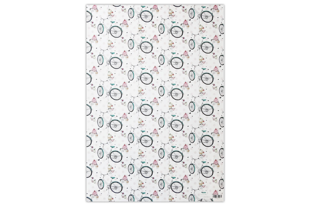 Cupcakes and Bicycles Wrapping Paper