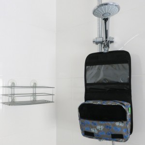 Grey Vintage Hanging Toiletry Bicycle Wash Bag