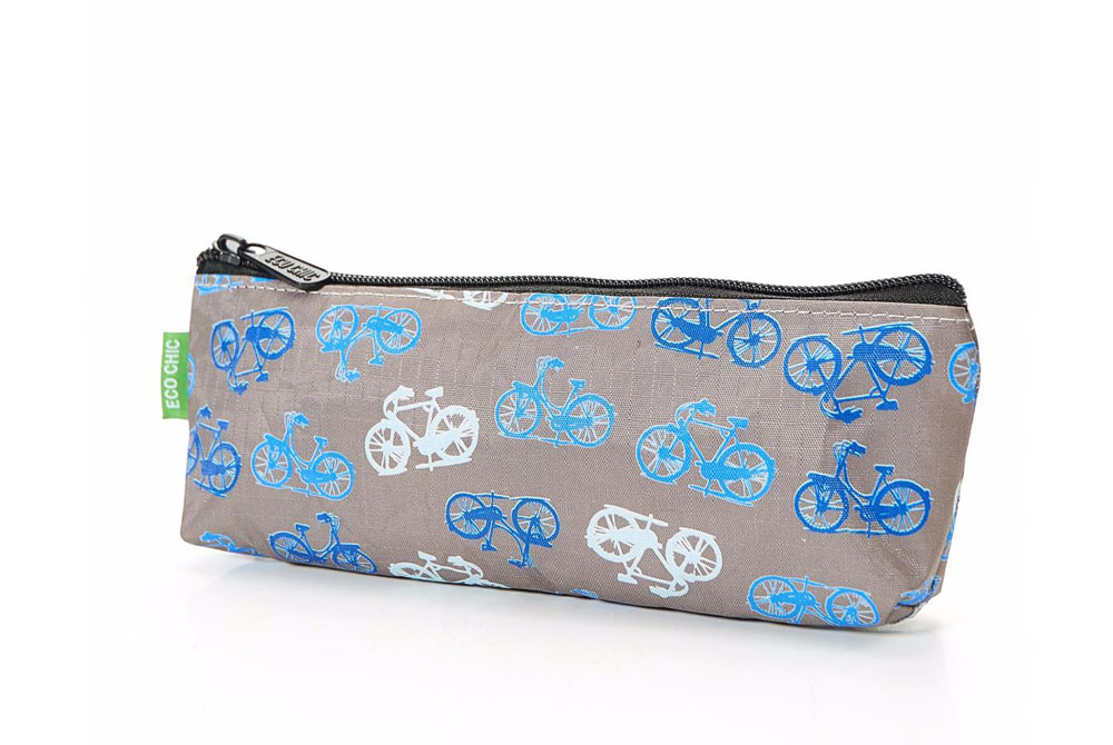 Grey Vintage Bicycle Pencil Case