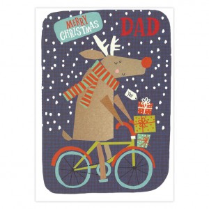 Merry Christmas Dad Bicycle Christmas Card