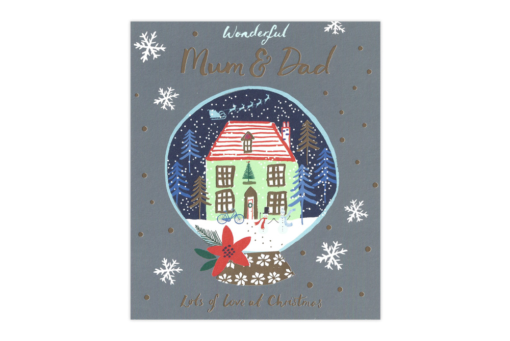 Mum and Dad Bicycle Christmas Card