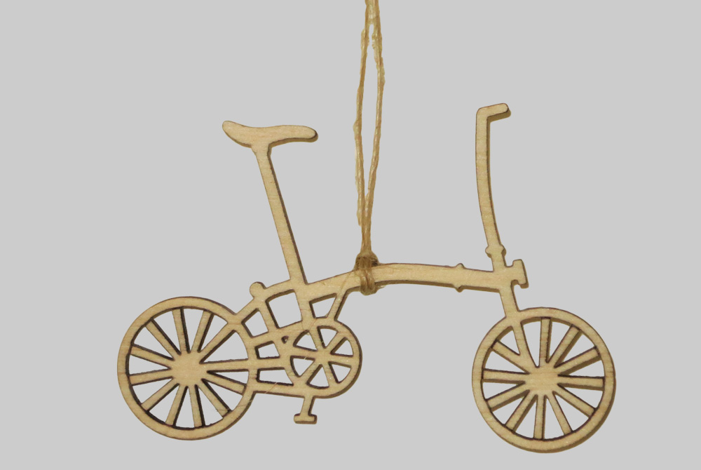 Wooden Brompton Bicycle Decorations