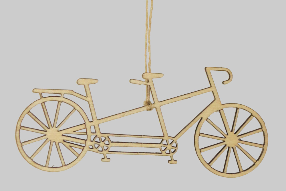 Wooden Tandem Bicycle Decorations