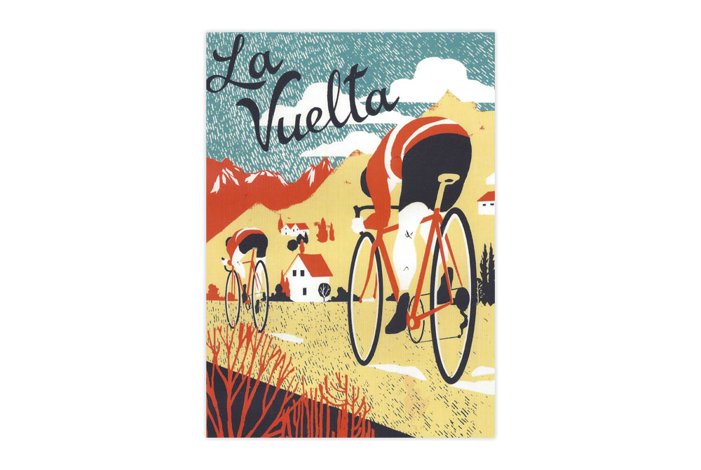 La Vuelta Bicycle Greeting Card