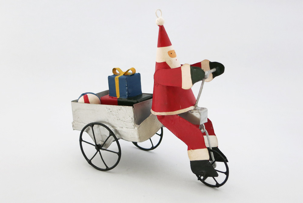 Bicycle Christmas Decoration – Santa, presents and ball