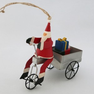 Bicycle Christmas Decoration – Santa, presents and ball
