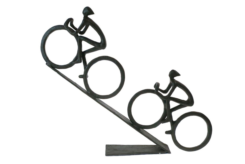 Hill Climb Racing Cyclists Bicycle Sculpture